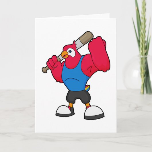 野球をするパラディ、野球バットを持って カード (正面)