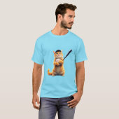 野球をする猫Tシャツ Tシャツ (正面フル)