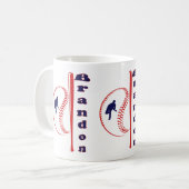 野球をテーマにしたオールスタースポーツ コーヒーマグカップ (正面左)