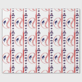 野球をテーマにしたオールスタースポーツ ラッピングペーパー (フラット)