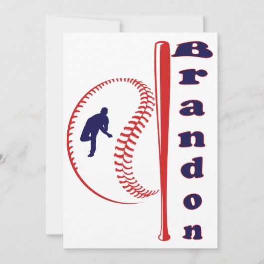 野球をテーマにしたオールスター スポーツ 招待状 (正面)