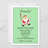 野球をテーマにしたクリスマスホリデーパーティー 招待状 (正面)