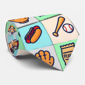 野球をテーマにしたスケッチキューブ ネクタイ (ロール)