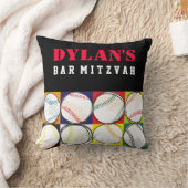 野球をテーマにしたバー(ユダヤ教の)バル・ミツバーサインインメモリーボードC クッション (ブランケット)