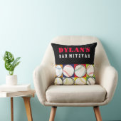野球をテーマにしたバー(ユダヤ教の)バル・ミツバーサインインメモリーボードC クッション (椅子)