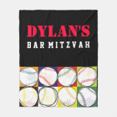 野球をテーマにしたバー（ユダヤ教の）バル・ミツバーテイクホームギベウェイ フリースブランケット (正面)