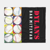 野球をテーマにしたバー(ユダヤ教の)バル・ミツバーテイクホームギベウェイ フリースブランケット (正面(横))