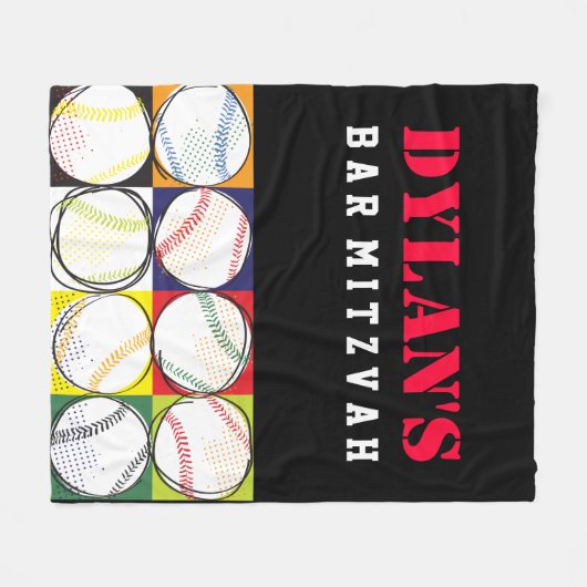 野球をテーマにしたバー（ユダヤ教の）バル・ミツバーテイクホームギベウェイ フリースブランケット (正面(横))