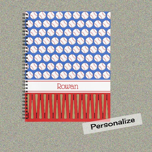 野球をテーマにしたパターン名前をカスタムする ノートブック