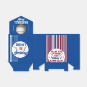 野球をテーマにしたパーソナライズされた誕生日の愛用ボックス フェイバーボックス (折り畳みなし)