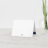 野球をテーマにしたパーティー エレガント ネイビーブルーとゴールドのTh サンキューカード (裏面)