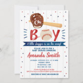 野球をテーマにしたベビーシャワーの招待状 招待状 (正面)