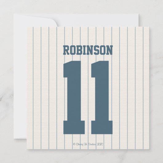 野球をテーマにしたベビーシャワー招待状 招待状 (裏面)