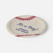 野球をテーマにしたベビーシャワー紙プレート ペーパープレート (アングル)