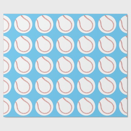 野球をテーマにしたラッピング紙 ラッピングペーパー (フラット)