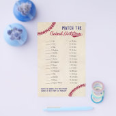 野球をテーマにした動物の駅マッチシャワーゲーム チラシ (シングル)