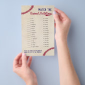 野球をテーマにした動物の駅マッチシャワーゲーム チラシ (ハンドル)