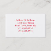 野球をテーマにした名刺 名刺 (裏面)