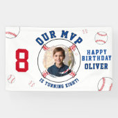 野球をテーマにした子供の誕生日写真 横断幕 (横)