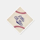 野球をテーマにした小さなオールスターの赤ちゃんシャワーナプキン スタンダードカクテルナプキン (角)
