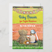 野球をテーマにした少年の赤ちゃんシャワー 招待状 (正面)