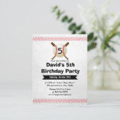 野球をテーマにした少年5thバースデーパーティー 招待状 (スタンド正面)