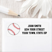 野球をテーマにした差出人住所ラベル ラベル (インサイチュ)