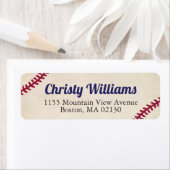 野球をテーマにした差出人住所ラベル ラベル (インサイチュ)