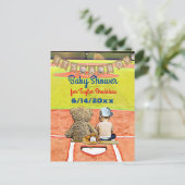 野球をテーマにした男の子のベビーシャワー招待状 ポストカード (スタンド正面)