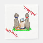 野球をテーマにした男の子の赤ちゃんシャワー スタンダードランチョンナプキン (正面)