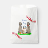 野球をテーマにした男の子の赤ちゃんシャワー フェイバーバッグ (正面)