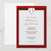 野球をテーマにした結婚式の招待状 招待状 (正面/裏面)