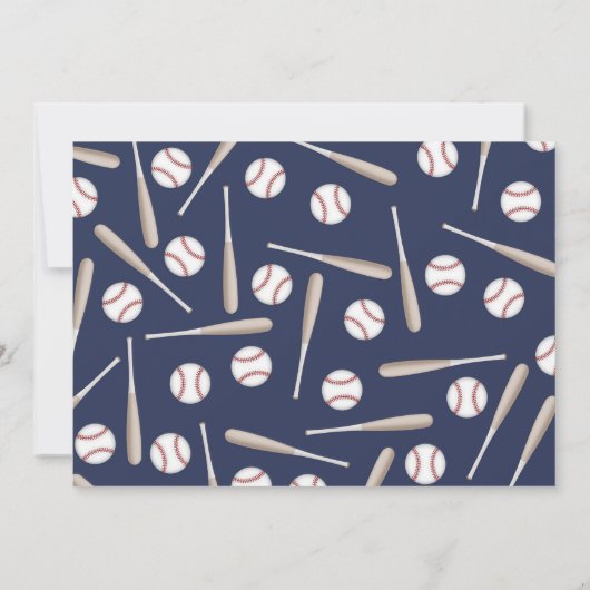 野球をテーマにした誕生日サンキューカード サンキューカード (裏面)