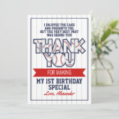 野球をテーマにした誕生日サンキューカード サンキューカード (スタンド正面)