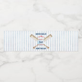 野球をテーマにした誕生日パーティーウォーターボトルラベル ペットボトルラベル (シングルラベル)