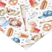 野球をテーマにした誕生日パーティーテーブルランナー ショートテーブルランナー (コーナー)