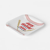 野球をテーマにした誕生日紙プレート ペーパープレート (傾斜あり)