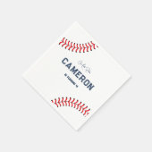 野球をテーマにした誕生日 スタンダードカクテルナプキン (角)