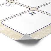 野球をテーマにした赤ちゃんの誕生日予測カレンダー ポスター (角)