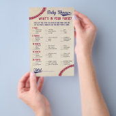 野球をテーマにした赤ちゃんシャワーあなたの財布の中身 チラシ (ハンドル)