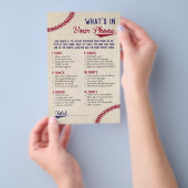 野球をテーマにした赤ちゃんシャワーあなたの電話の何 チラシ (ハンドル)