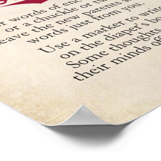 野球をテーマにした赤ちゃんシャワーおむつ思考サイン ポスター (角)