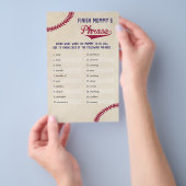 野球をテーマにした赤ちゃんシャワーがママのフレーズを終える チラシ (ハンドル)