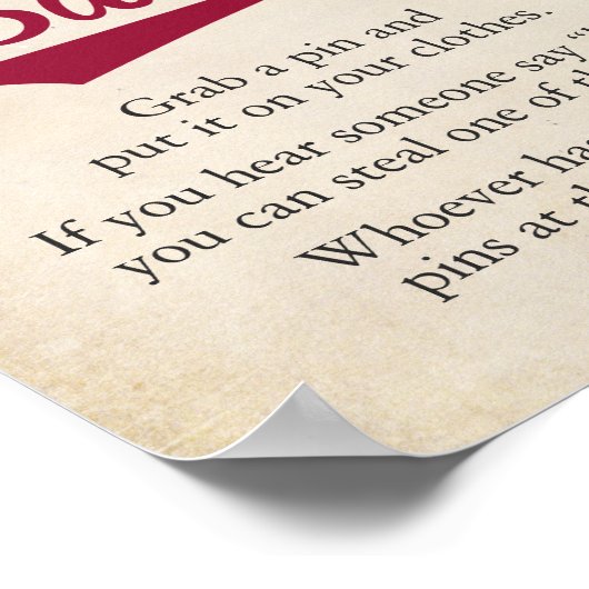 野球をテーマにした赤ちゃんシャワーはベビーのサインを言わない ポスター (角)