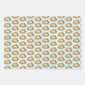 野球をテーマにした赤ちゃんシャワーまたは最初の誕生日 ラッピングペーパーシート (正面3)