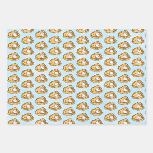 野球をテーマにした赤ちゃんシャワーまたは最初の誕生日 ラッピングペーパーシート (正面3)