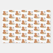 野球をテーマにした赤ちゃんシャワーまたは最初の誕生日 ラッピングペーパーシート (正面2)