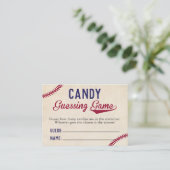 野球をテーマにした赤ちゃんシャワーキャンディ推測ゲーム 名刺 (スタンド正面)