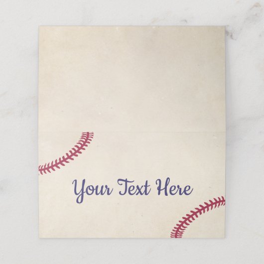 野球をテーマにした赤ちゃんシャワーテントカード プレイスカード (外部開封)