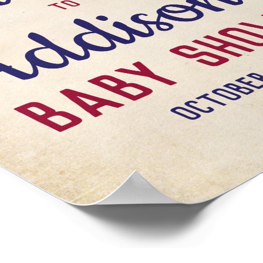 野球をテーマにした赤ちゃんシャワー歓迎の看板ポスター ポスター